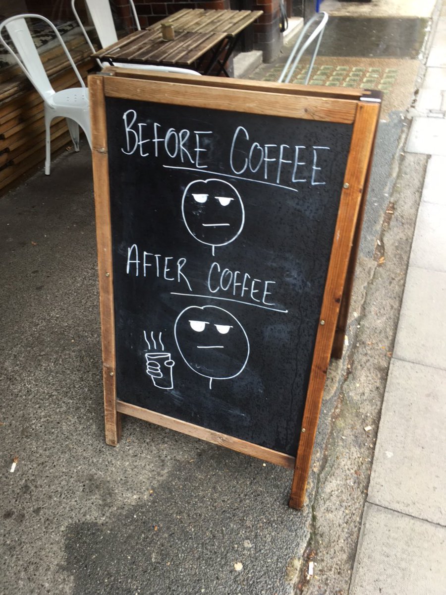 Before ☕️ and after 😀#London #cafeculture