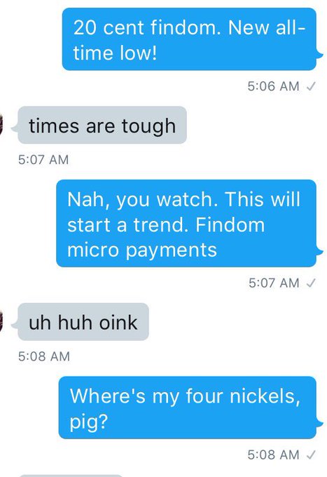 New Trend: #FindomMicroPayments gonna replace $1 findom. #FunnyNotFunny #FindomLite #Findom2016 https://t<a href="/tag/findommicropayments"class="tags">#FindomMicroPayments</a><a href="/tag/funnynotfunny"class="tags"><span>#funnynotfunny</span></a><a href="/tag/findomlite"class="tags"><span>#findomlite</span></a><a href="/tag/findom2016"class="tags"><span>#findom2016</span></a>