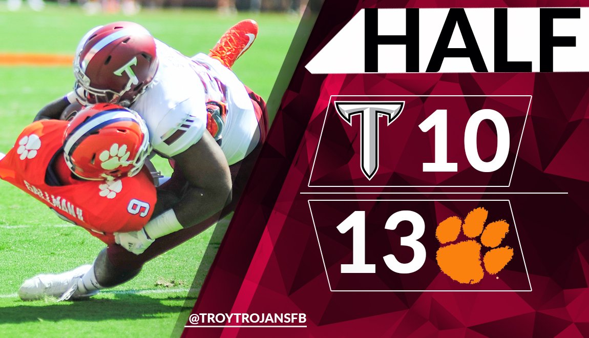 TroyTrojansFB's tweet photo. We’ve got us a ball game between Troy and Clemson here in Death Valley #RTW #OneTROY https://t.co/v9KtUFO1fg