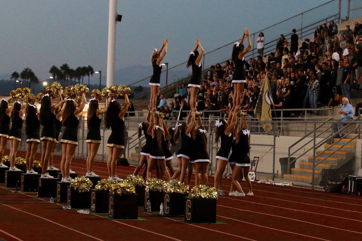 tribalgirls's tweet photo. Cheer and @CanyonSong loving those Friday night lights 🏈 https://t.co/GpLXrAIRh9