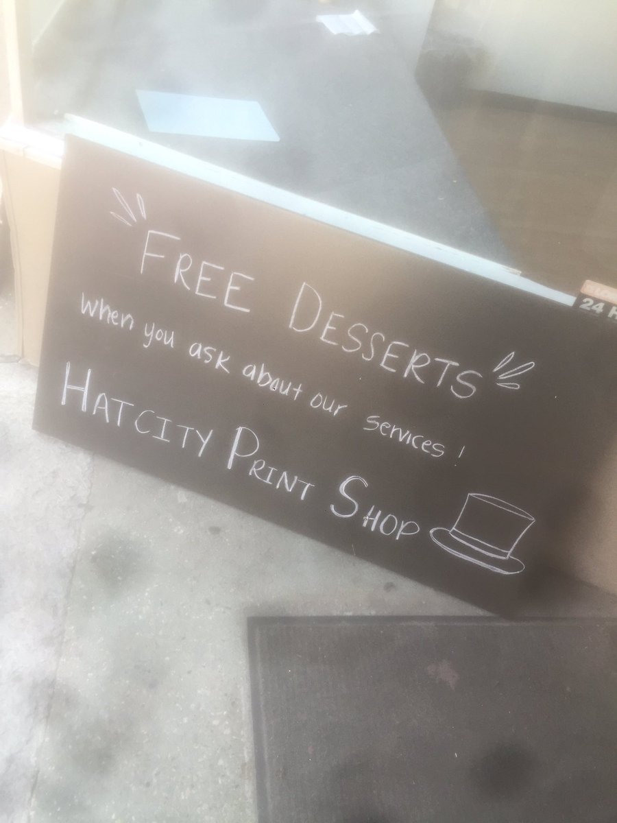 hatcityprints's tweet photo. If you're at the taste of Danbury stop by for some free desserts! #hatcity https://t.co/PkGamVXyKl