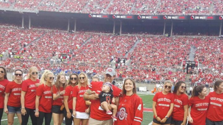 Kczepiel3's tweet photo. Former NMH Girls Coach Nadine Muzerall introduced today as the new head coach of The Ohio State #NMHHockey #GoNMH https://t.co/QPSdkEKVgX
