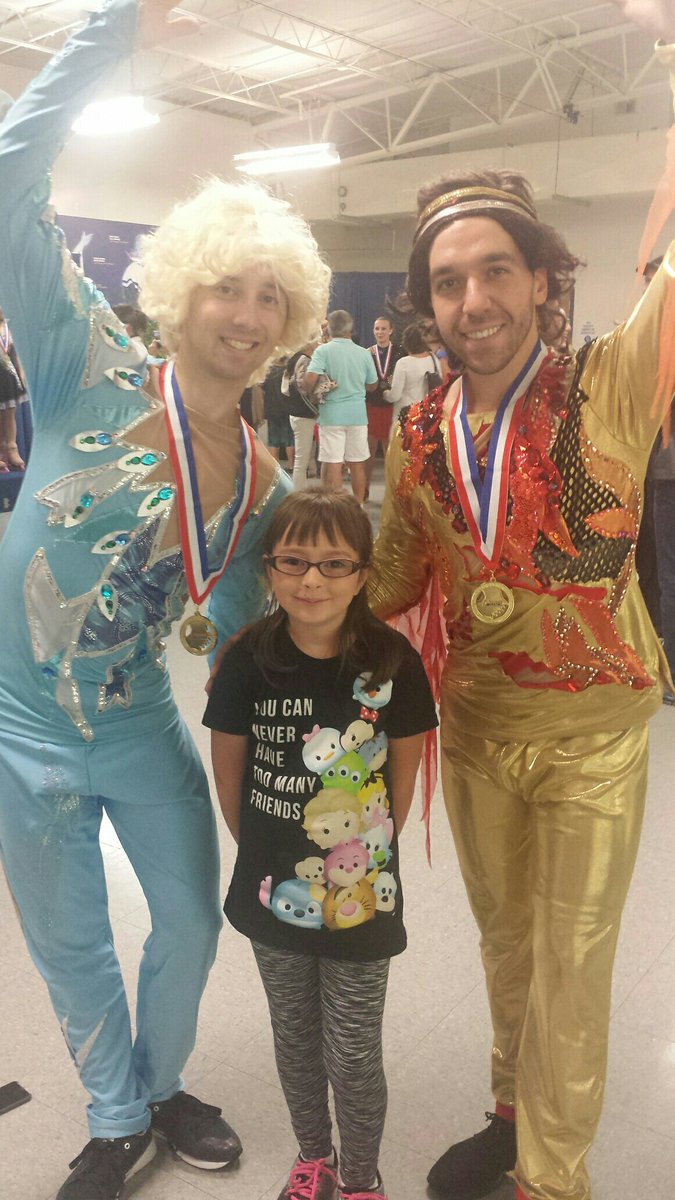 S1320pr's tweet photo. Chloe got her picture taken with these skaters that did a #bladesofglory exhibition at #NSDF16. It was hilarious!! https://t.co/99x48uF1cr
