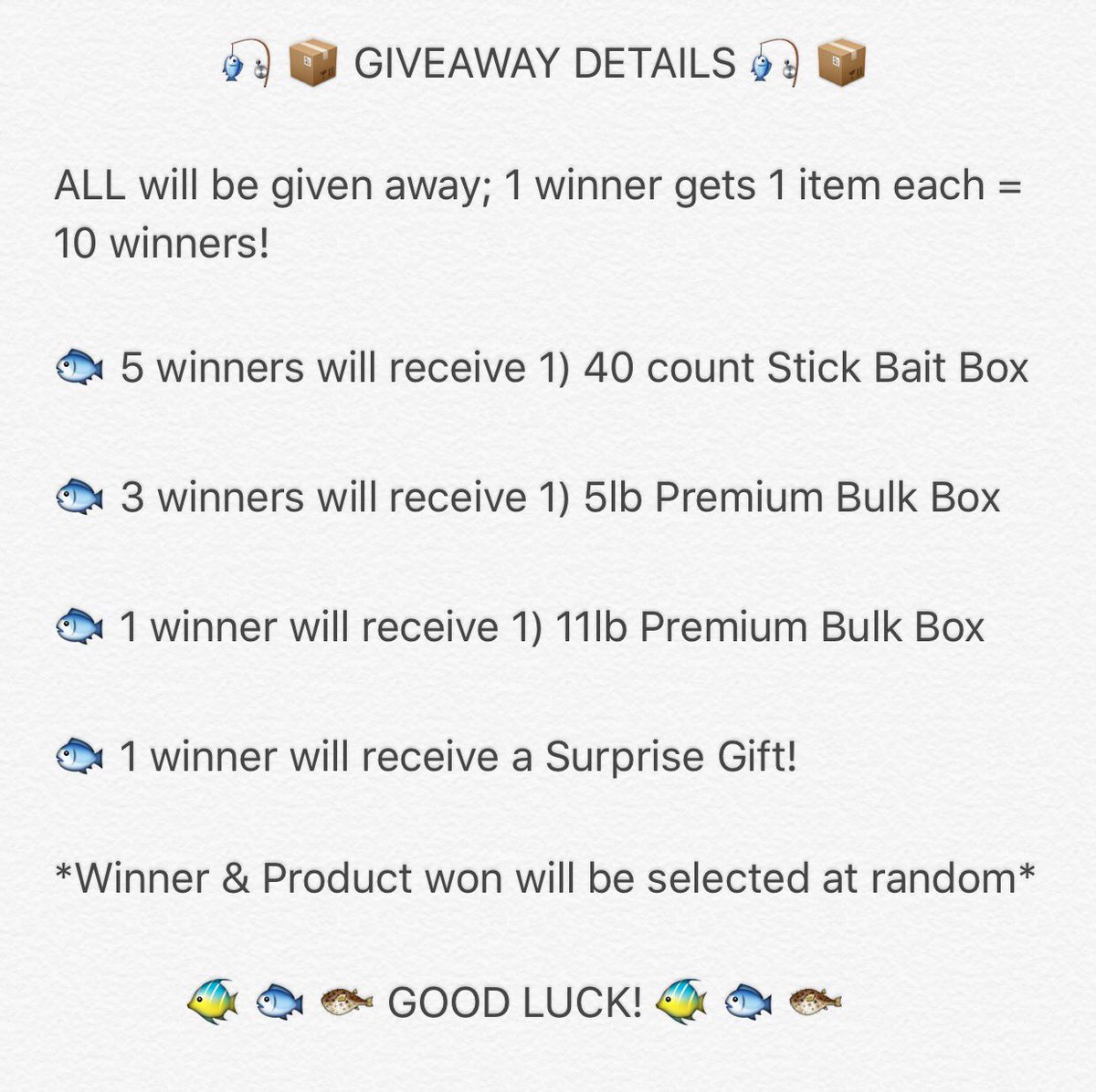 FishingCarePack's tweet photo. 📢 Giveaway! 📢All details listed in the Tweet, RT &amp; LIKE TO ENTER!! 🎣👇🏽 https://t.co/BeyCsQPvd5 https://t.co/0PG5iDtcCX