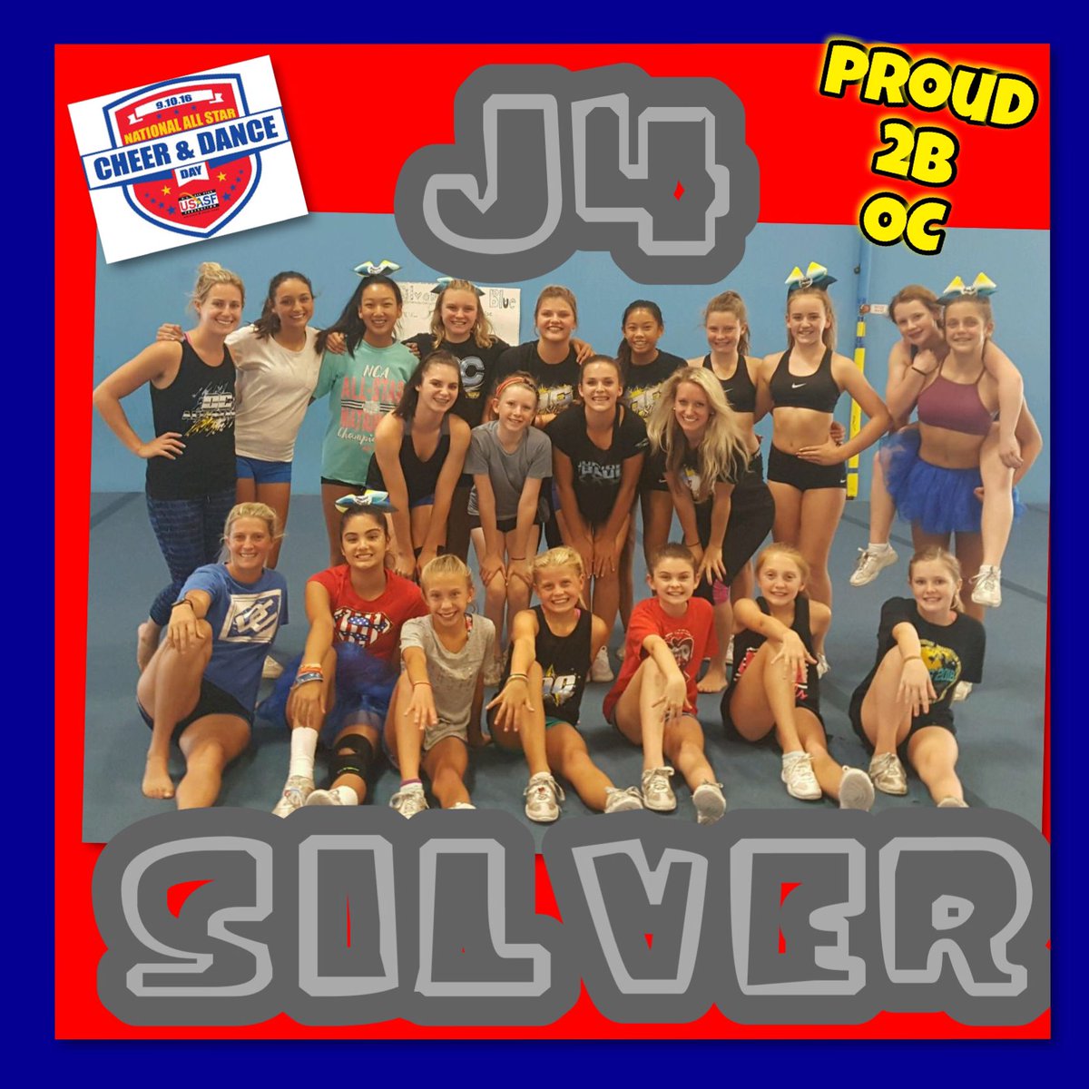 OCAllStars_'s tweet photo. Happy National All Star Cheer and Dance Day from OC J4! #nascdd2016 #ocj4 #proud2bOC #bigyellowbow @USASFcheer https://t.co/fwB5cLYwSZ