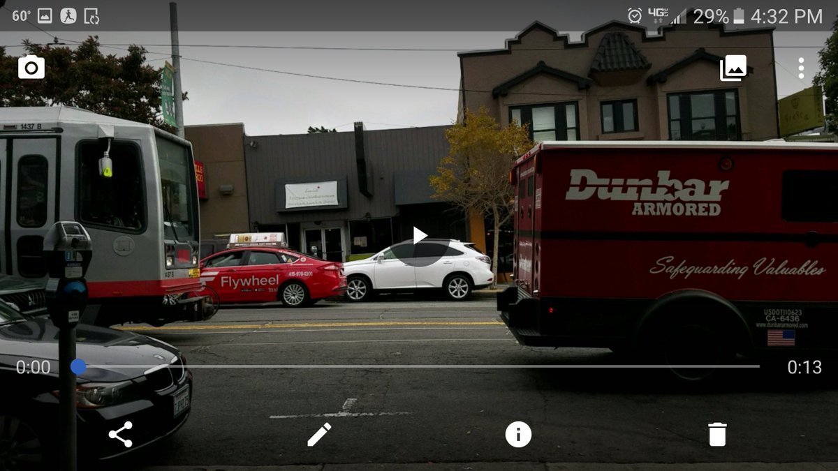 SethYesOn19's tweet photo. @DunbarArmored car 131446 blocking muni/traffic to get a bagel. Refused to move even with giant open space available https://t.co/Bc9ASjpkFe