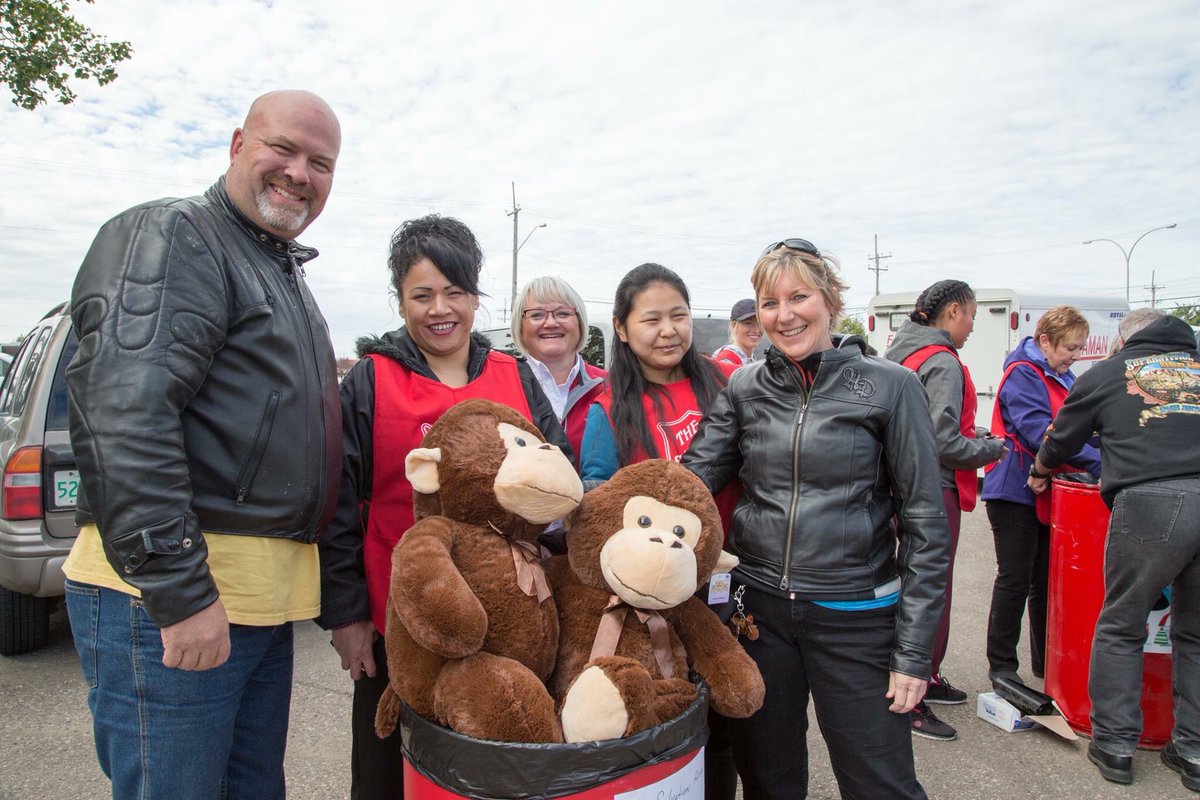Saskatoon Bikers toy ride. 200 bikers gathered to help with our Christmas toy drive. #GivingHopeToday #SalvationArmy
