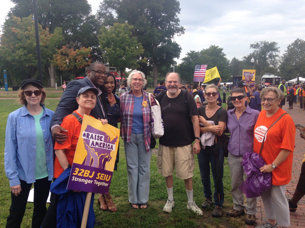 .<a href="/AyannaPressley/">Ayanna Pressley</a> &amp; <a href="/titojackson/">Tito Jackson</a> standing strong w/ @FacForwardMA in America's College Town #1u #RaiseAmerica