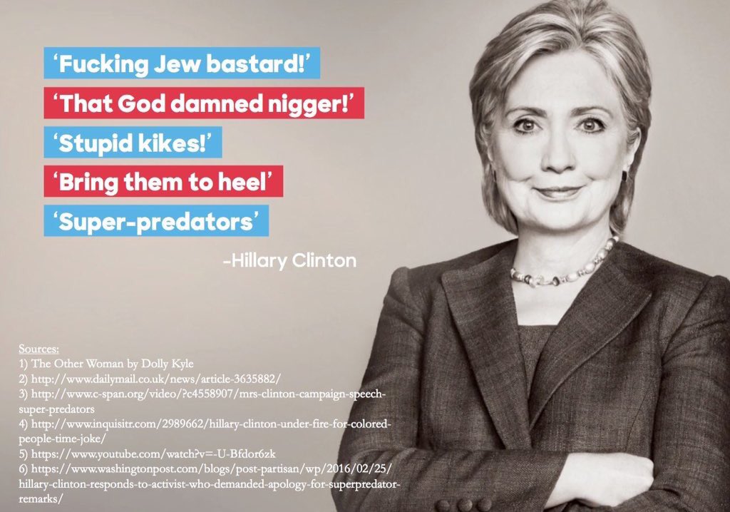 cristinalaila1's tweet photo. The only racist, bigot &amp; misogynist is Hillary Clinton herself. Hillary, you are deplorable! #BasketOfDeplorables https://t.co/qvIorO66N9