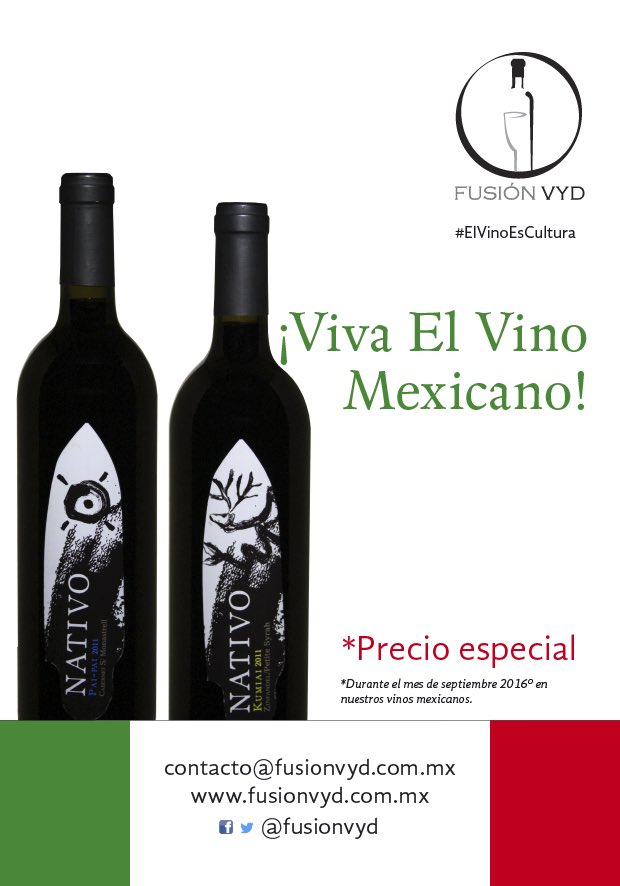 En #Septiembre y todo el año consume #vino mexicano. #Vinos boutique.