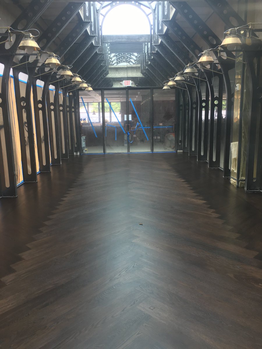 flooredaustin's tweet image. Custom herringbone sand &amp;amp; finish hardwood floor