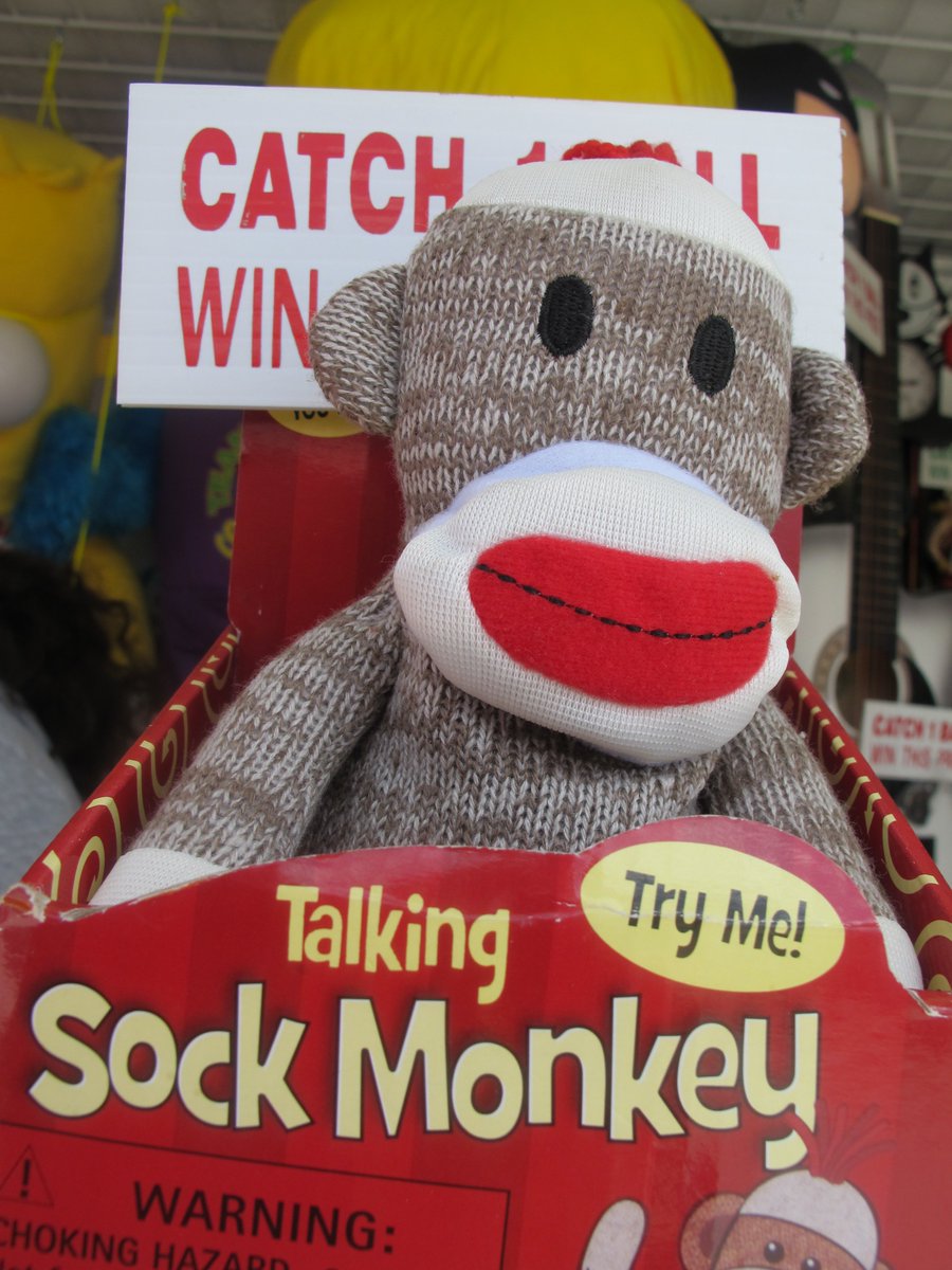 MissConeyIsland's tweet photo. #DYK you can buy a sock monkey that repeats everything you say? At the stand next to Miss #ConeyIsland on #12thSt https://t.co/KTzxBT7AWr