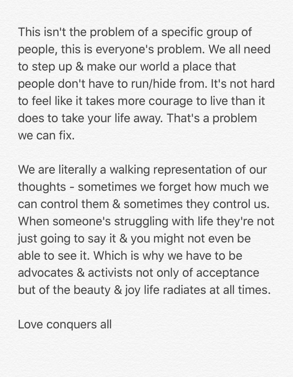 Nashgrier's tweet photo. #WorldSuicidePreventionDay https://t.co/WmWSi8qubg