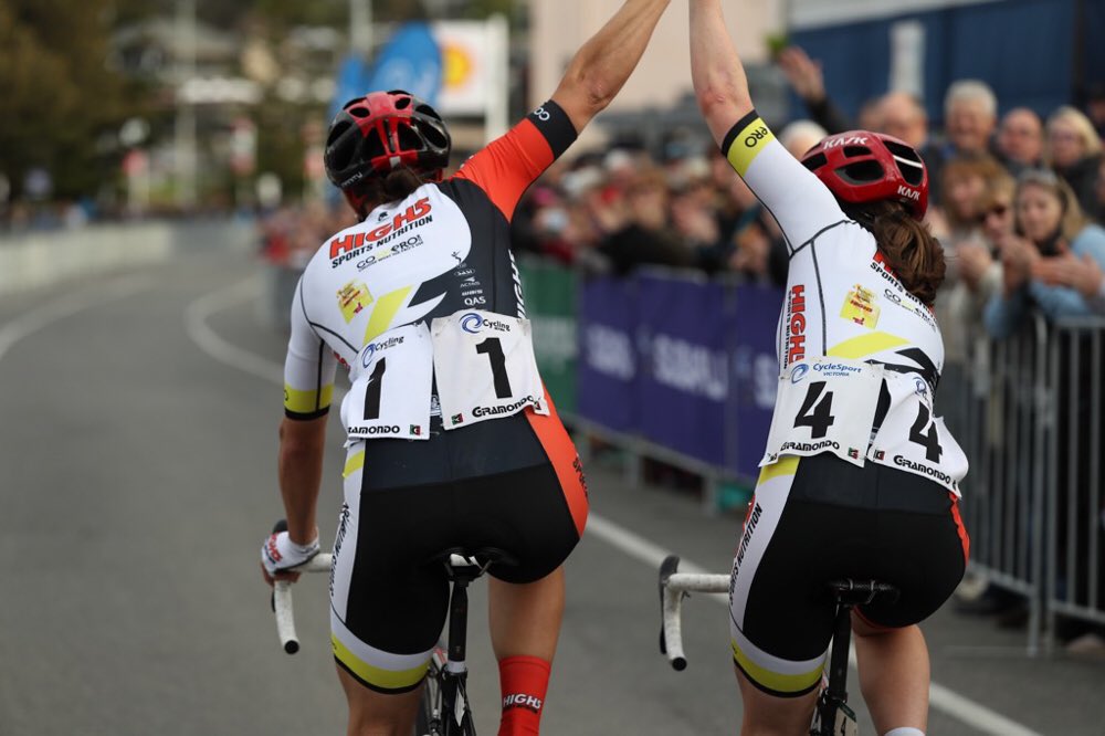 Such a special win. Incredible team effort to get two riders on the podium at Amy's Otway Tour Criterium. #NRS16