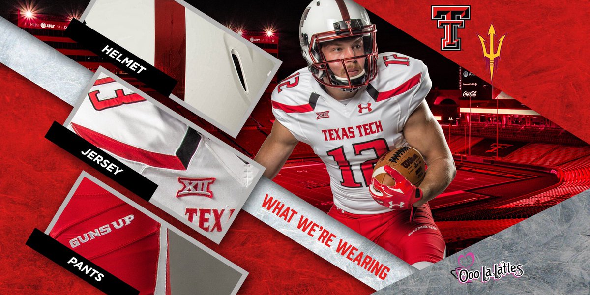 TexasTechFB's tweet image. Tonight's uniforms:
⚪️
⚪️
🔴
#WreckEm