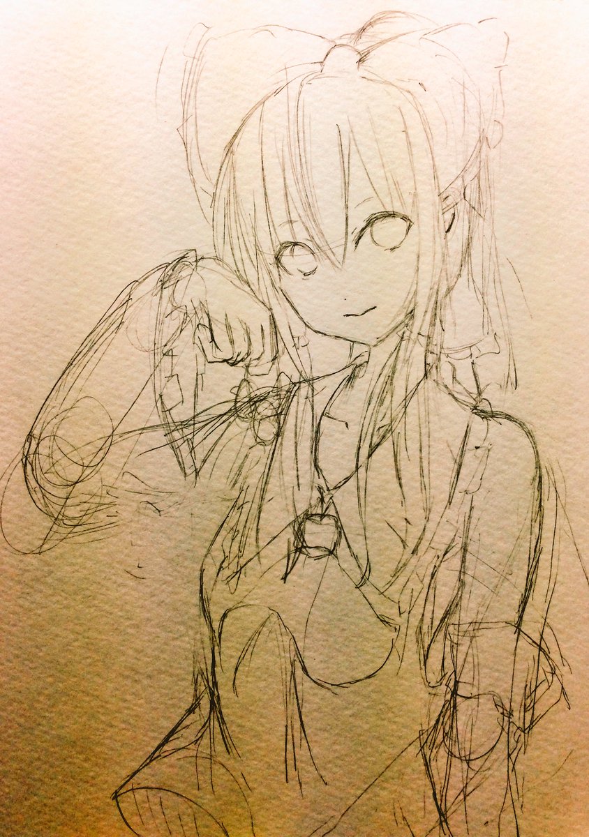 「懐かしき4年前の絵が小さいスケブにいらっしゃった 」|水ラピのイラスト
