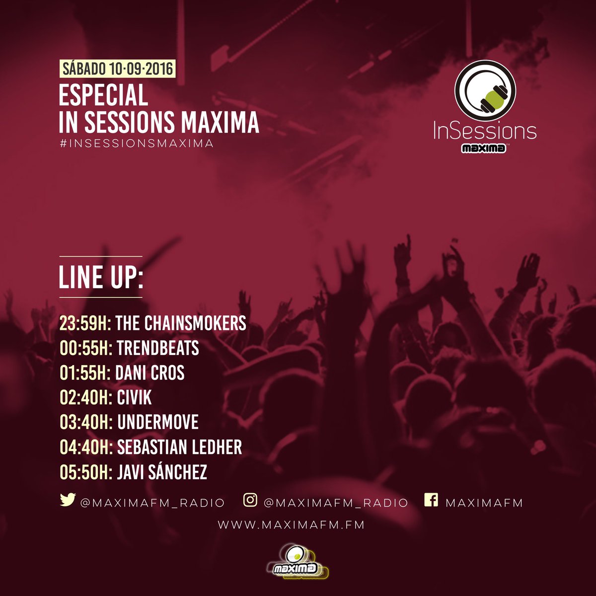 Los40Dance's tweet photo. #InSessionsMaxima ¡vamos Maxim@s!
https://t.co/vcdxELZaUo

#OnAir @TheChainsmokers 🙌🏻😎🙌🏻 https://t.co/2reS4GeZHP