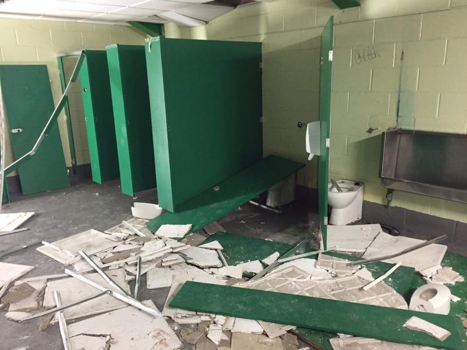 DONALDSONROISIN's tweet photo. @Joey7Barton the destruction left behind today by ur supporters at Park Head...yas took that bad 😂😂😂 5-1 #HailHail https://t.co/KVr4P1VSlZ