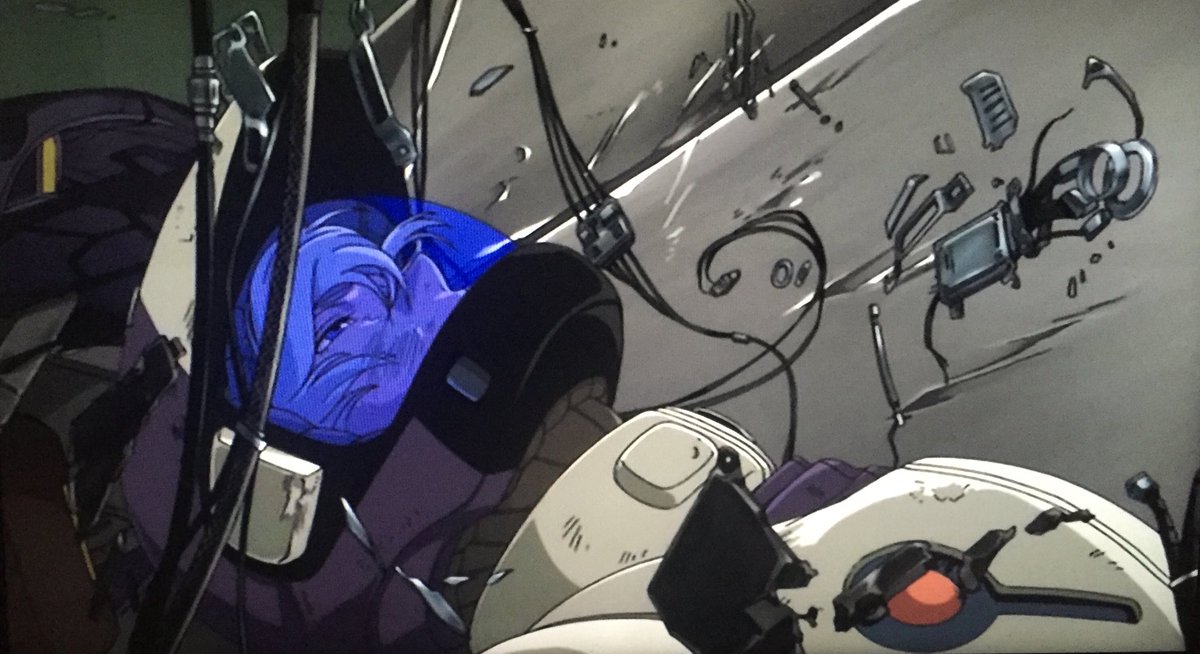 札幌の虎口裟南時貞 宇宙を彷徨っていたアンジェロ 彼の目の前にシナンジュの残骸とフロンタルの亡骸が漂着 そのフロンタルの亡骸に安堵するかのように涙するアンジェロ Nitiasa G Uc ガンダムuc