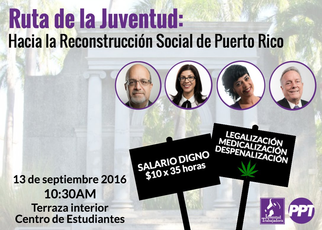 Juventud_PPT's tweet photo. Este próximo martes, 13 de septiembre, estaremos en la UPR-Mayagüez. ¡Llégale! (Evento: https://t.co/CIxZUrxUa8) https://t.co/X2fxoGLLI3