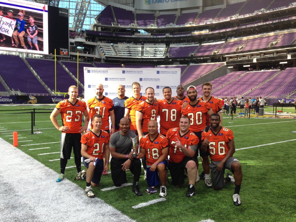 CCfdnMinnesota's tweet photo. Congrats to Cherry Coke No Ice for winning our competitive division today @usbankstadium!! #TackleIBD https://t.co/BjqvDVZ5j5