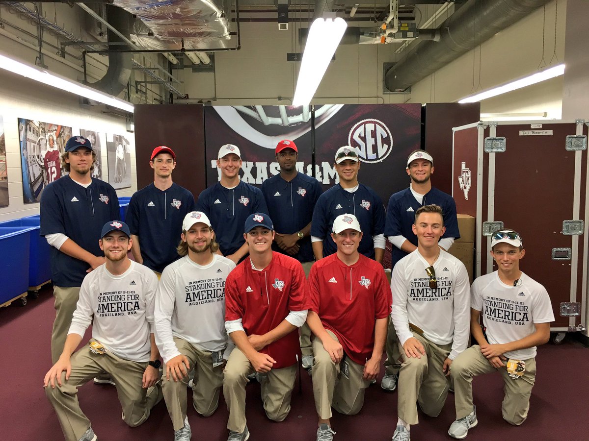 TAMUequipment's tweet photo. What a fun day it was honoring America! Check out the crew behind the scenes supporting the Red/White/Blue 🇺🇸👍🏻 https://t.co/UKKZMBgjN6