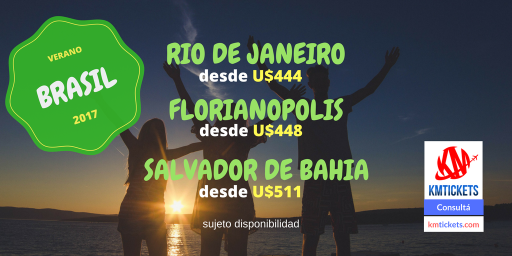 KMTicketscom's tweet photo. Pensá en verde, mar y diversión, pensá en #Brasil. Sacá ya tus aéreos a los mejores precios https://t.co/BicsWVCOjV https://t.co/2jWAmvA9sq