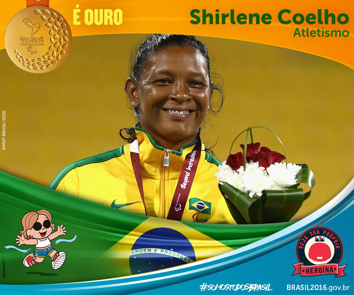 EsporteGovBR's tweet photo. MONSTRA!!! Shirlene Coelho conquistou o #OURO no arremesso de dardo na classe F5. #DonasDaRua #TorcerPeloBrasil 🇧🇷💚💛 https://t.co/mcPotS40CU