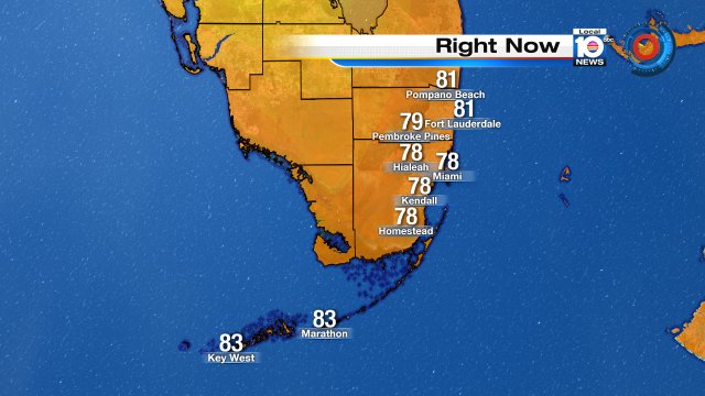 Warm and Humid night across South Florida. @TrentAricTV has your forecast after the game is over. https://t.co/IAo4eTw1zi