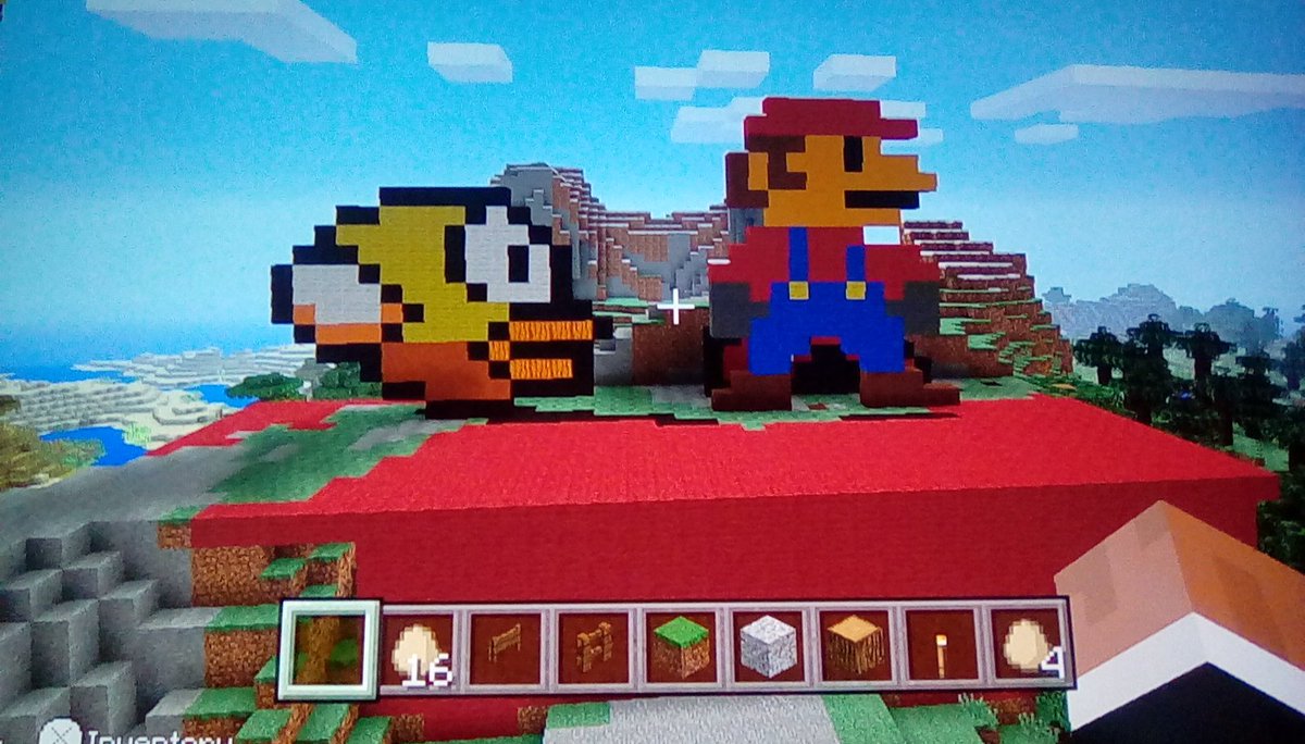 MckySZN's tweet photo. SO SICK! Good job @Azzanilla on making this #PixelFlappyBird & the #PixelMario it came out good #MinecraftWiiU https://t.co/2SD8imop3Q