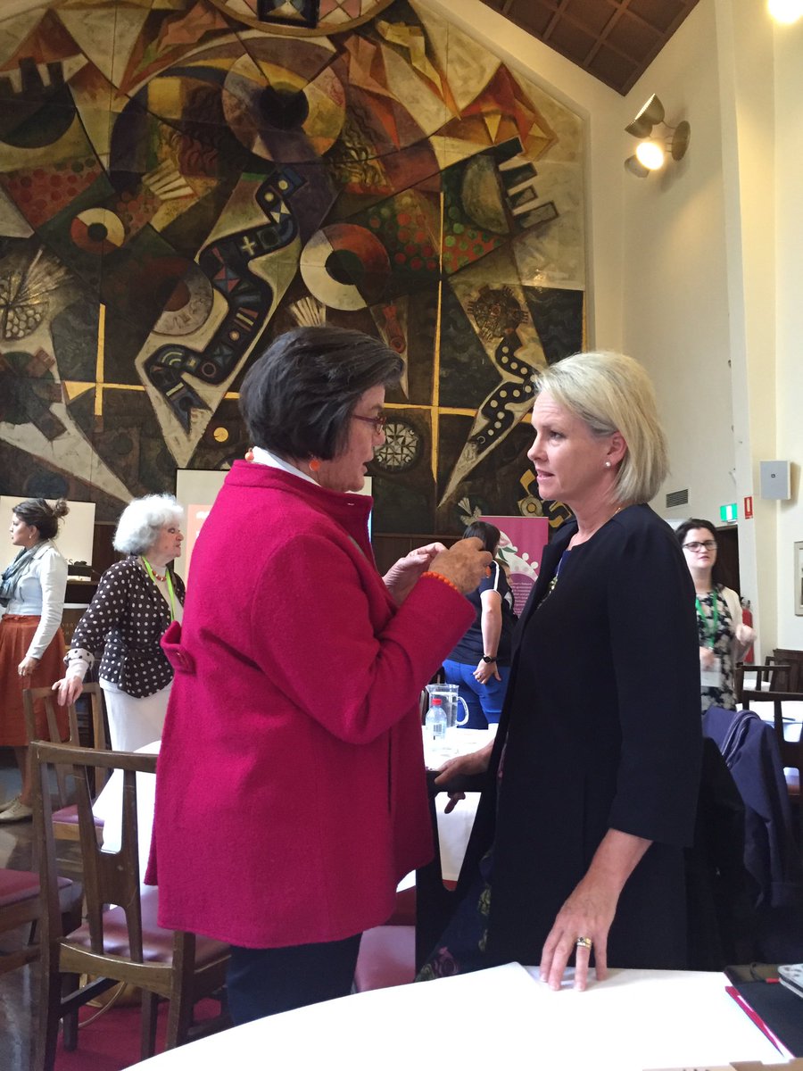 blessedspeedy's tweet image. Different side of politics but good friends too @SenatorNash @Indigocathy #AWiAconf @AustWomenInAg #inspiringwomen