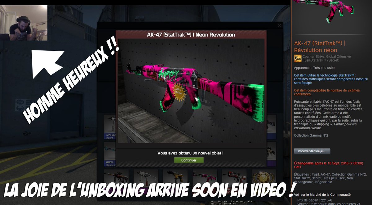 KaboOmHS's tweet photo. EZ SKINS EZ LIFE !!!
Ak Stattrak anarchy Minimal wear !!!
#CSGO #Skinscsgo #Stattrack https://t.co/CZlYOObgHc