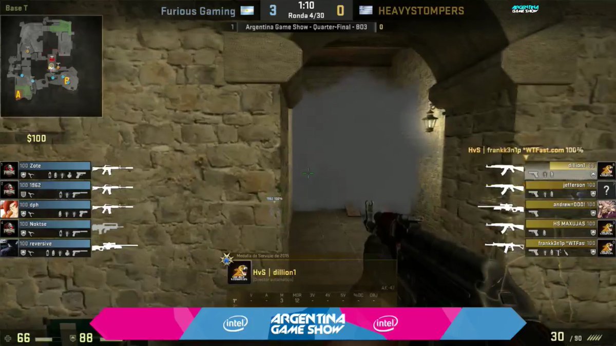 TemporadaJuegos's tweet photo. ¡Arrancó Cobblestone! #CopaCSGOAr entre @FuriousGamingAR y #HS ¡Todo por el todo ahora! #ArGameShow @ArGameShow https://t.co/7FuRyl4u25