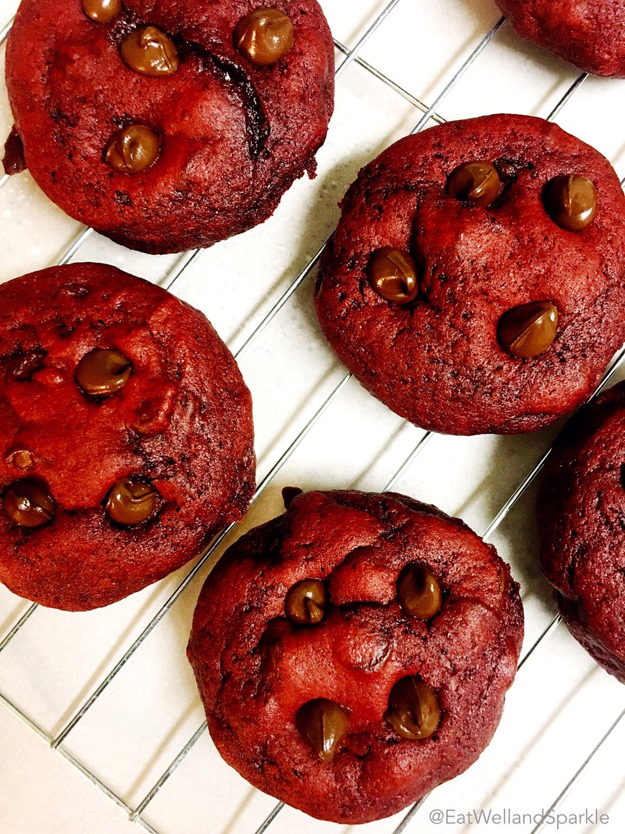 Baked Red Velvet Cookies and my photography is getting better! #Success #NomNom #Cookies