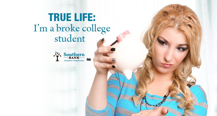 Southernbank1's tweet photo. Broke in college? https://t.co/vKRS0PTeqR https://t.co/0PsRUrbw8j