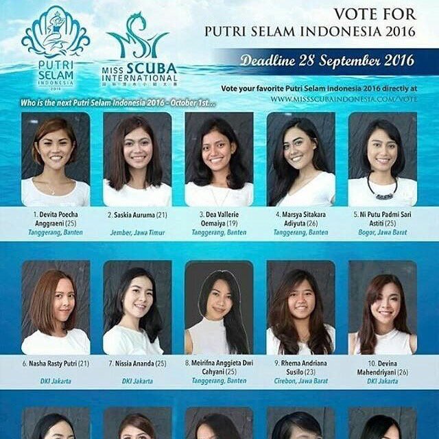 We ❤️ Nasha Rasty Putri (No.6) 
Please vote 4 her at missscubaindonesia.com/vote 
Thank's!! #missscubaindonesia