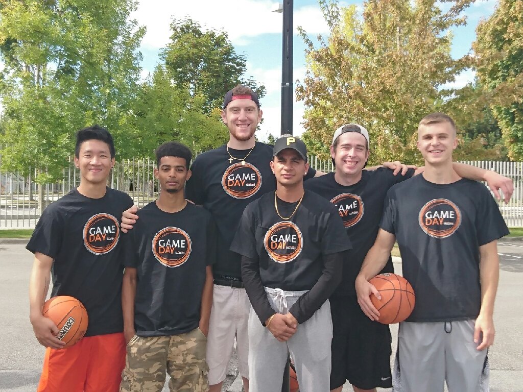 CoachEbe's tweet photo. @LangaraFalcons men's BB squad volunteering for @KidSportBC at the @RitchieBros fundraiser. #givingback https://t.co/ZoBDreJfbn