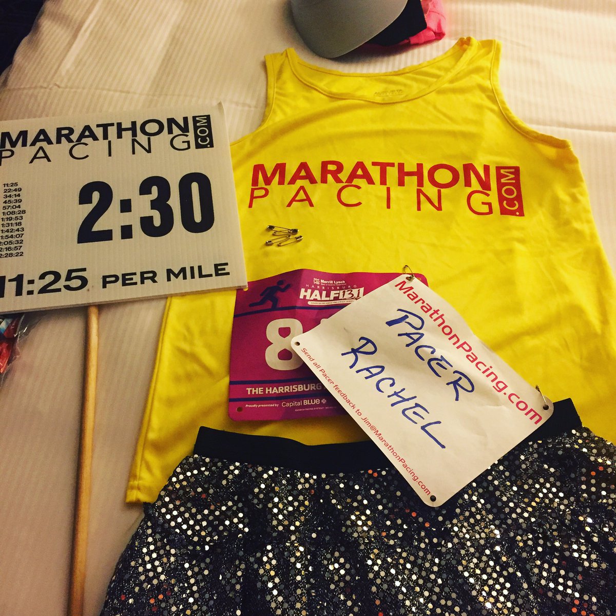 DrRachelRuns's tweet photo. Pacer Rachel is ready for the Harrisburg Half with @marathonpacing. Not pictured: fancy new @AltraRunning shoes. :) https://t.co/IFLRHYFwO5