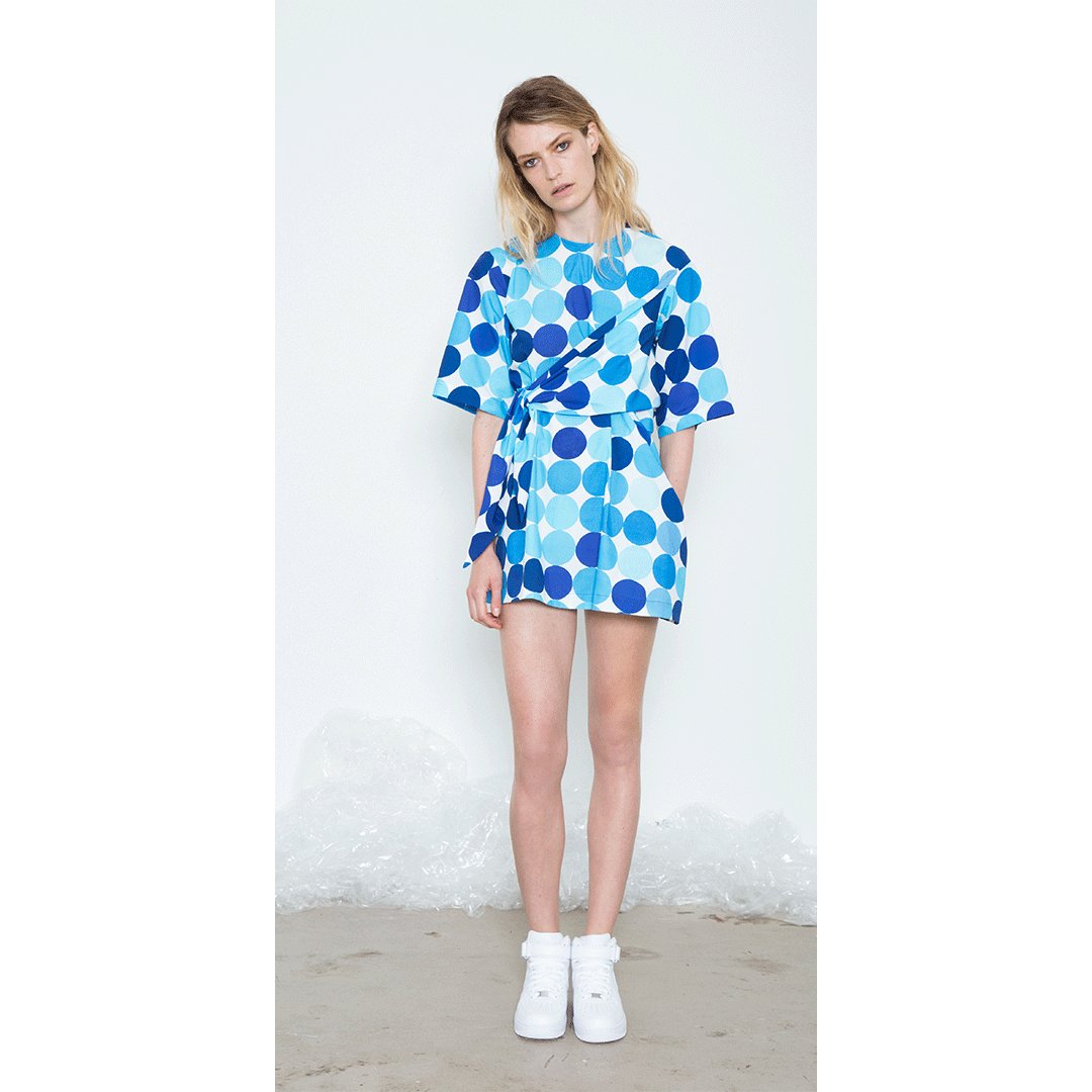 Solution~ Gary Bigeni SS1617 //  Resort in-store now.
Joyce half sleeve tunic w/ wrap detail garybigeni.com