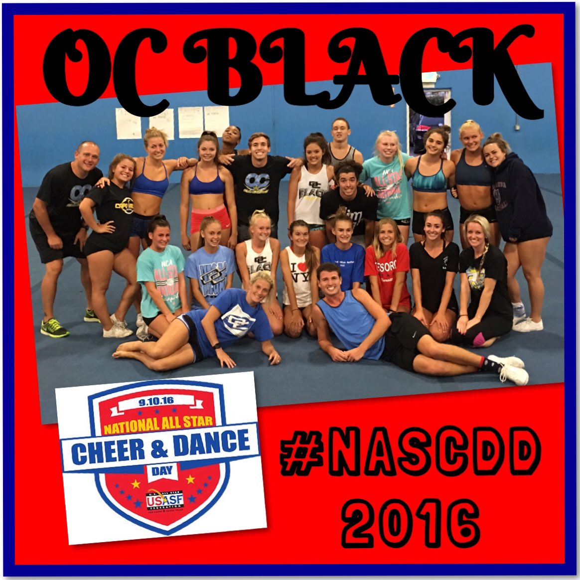 OCAllStars_'s tweet photo. Happy National All Star Cheer and Dance Day from OC BLACK #ioc5 #nascdd2016 #proud2bOC #bigyellowbow @USASFcheer https://t.co/kbApAwJRay