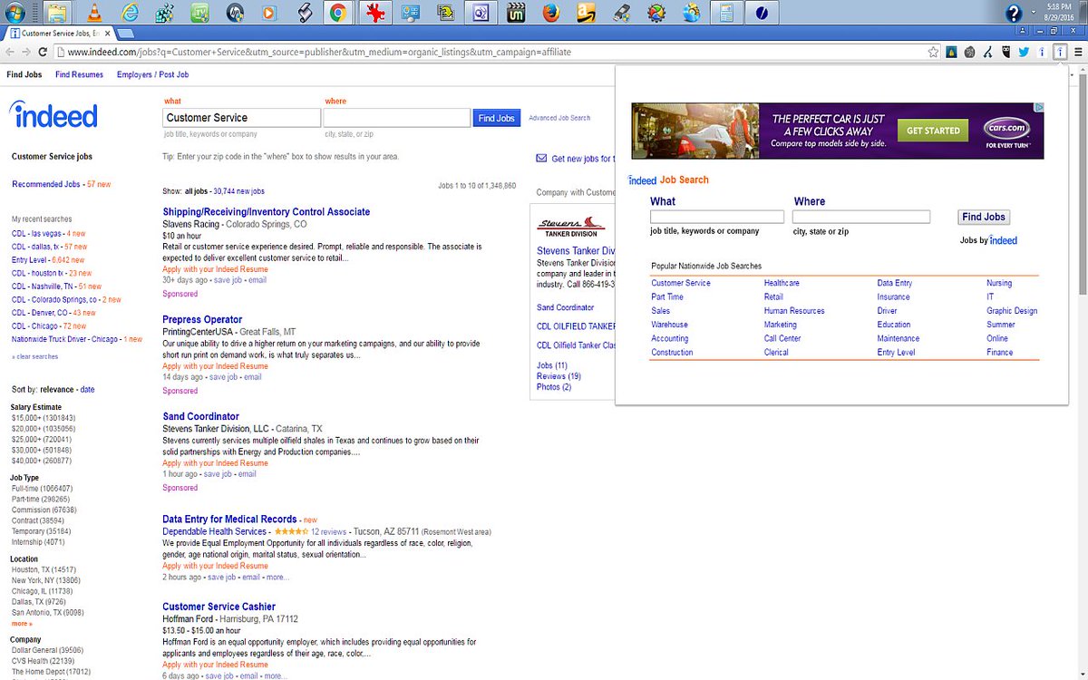 New Job Search Tool - Get Indeed Job Search For The Chrome Browser ...