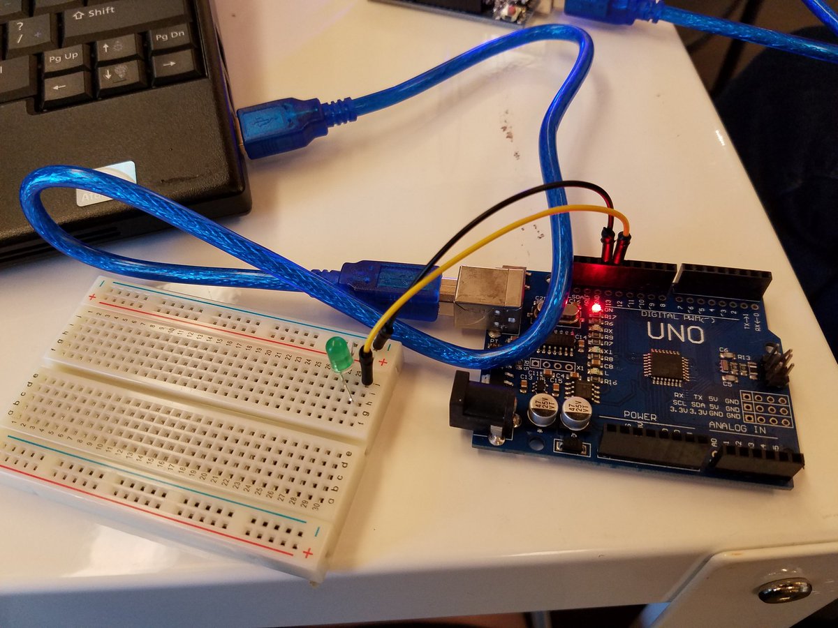 Thank you <a href="/sudocrystal/">Crystal (she/Dr)</a> for the Arduino workshop at #ACTW today!