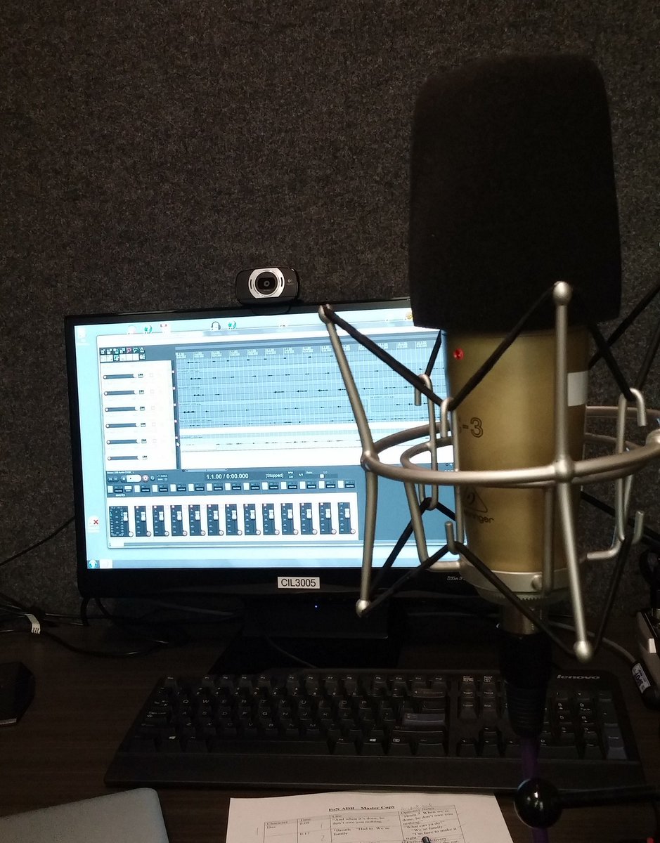 FilmFallofNight's tweet image. Our director getting in a solo ADR session at @VPL! #fixingownmistakes