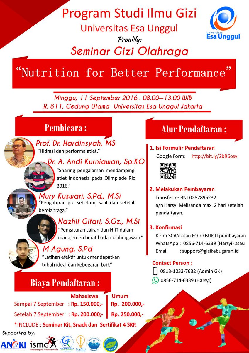 Dalam rangka Hari Olah Raga Nasional, Prodi Gizi UEU saat ini sdg menyelenggarakan Seminar Gizi Olah Raga&amp;Kebugaran: