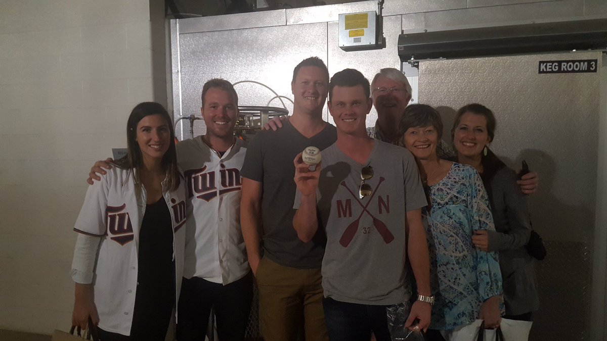 SethTweets's tweet photo. Congratulations again to @JamesBeresford2 (&amp; family) on his 1st MLB hit. As Molitor said, "Now he's got an average." https://t.co/cv6kjDu6pM