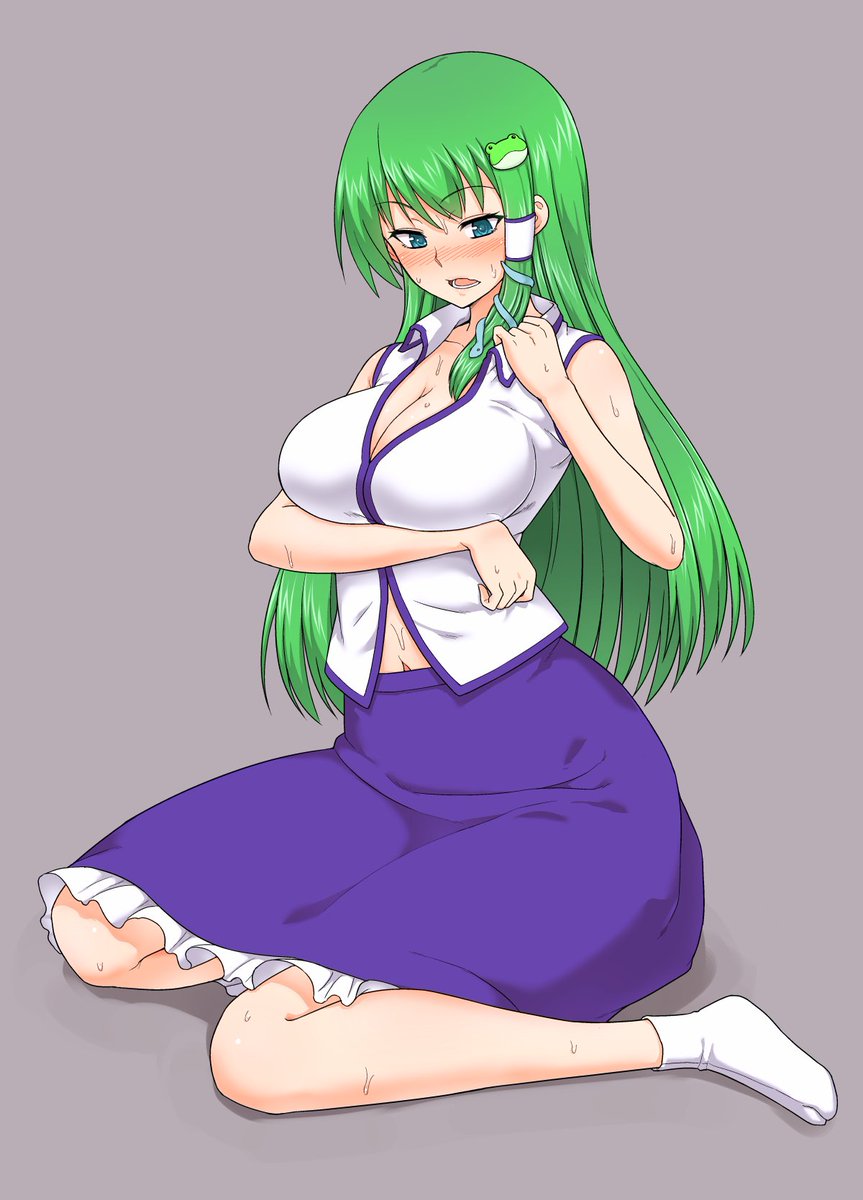 東風谷早苗 「汗をかいてる早苗さん 」|kakoneのイラスト