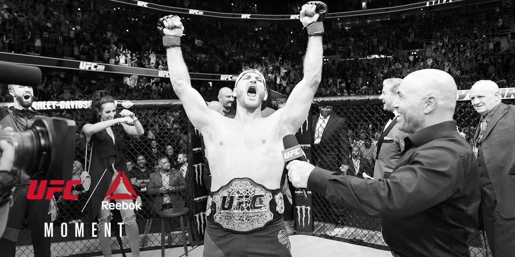 ufc's tweet photo. "I'm just happy Cleveland has something to be proud of" #UFCReebokMoment @Reebok #UFC203 https://t.co/EGi3kYlIjf