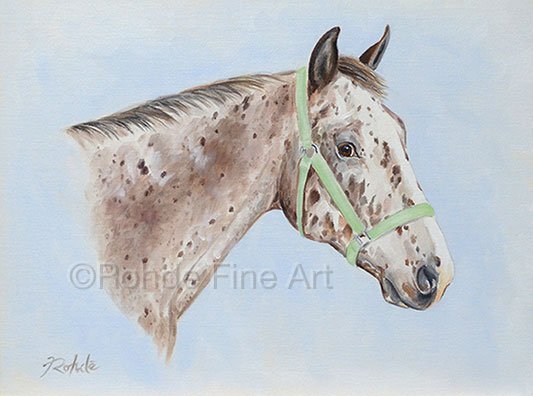 Very busy. One of my latest: custom oil portrait of #Appaloosa "Poncho". Want 1 of your horse? Contact me! #horses