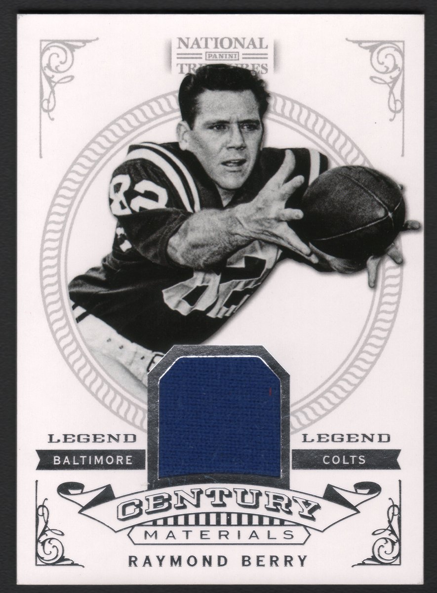 Collectosaur's tweet photo. #CollectibleOfTheDay - #RaymondBerry 2012 #NationalTreasures #Relic, one of the best :) - https://t.co/akFeeASAQh https://t.co/Xdr4DJ0vKk
