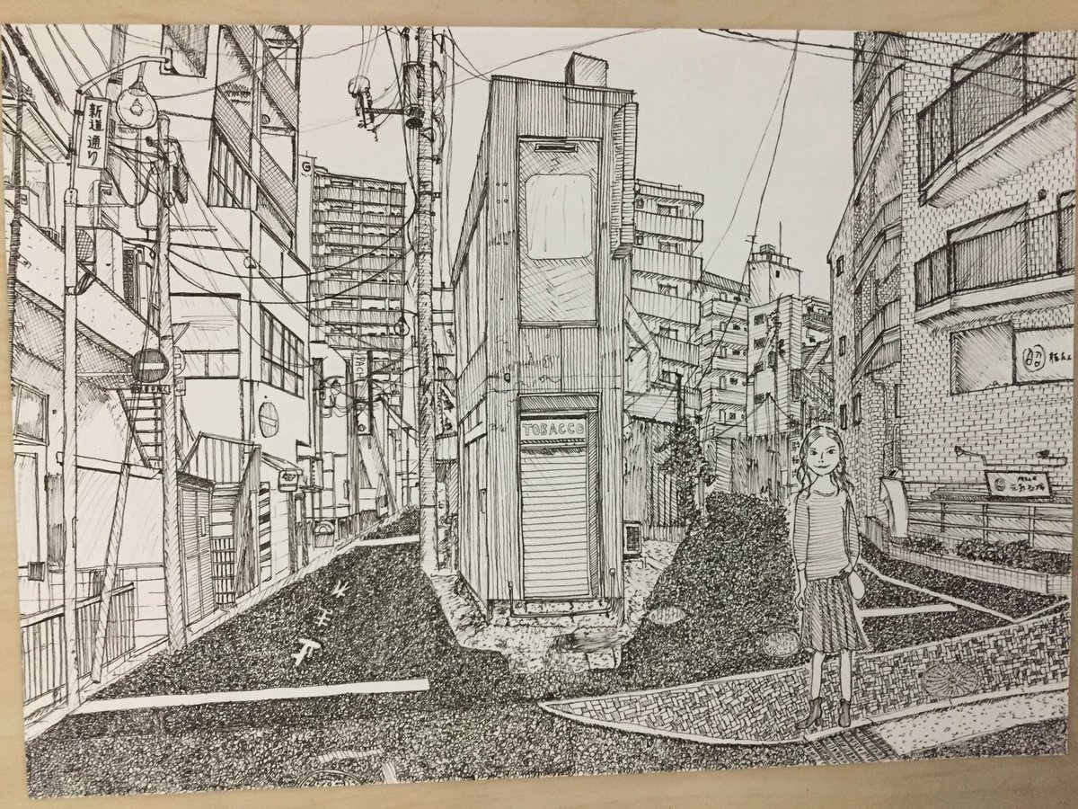 ペン画 風景画 A5サイズ Amazon | ロディアタッチ スケッチブック 画用紙 ペン&インク